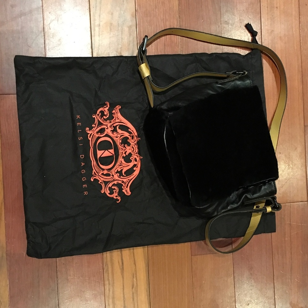 Kelsi Dagger Fur/Leather Crossbody Bag
